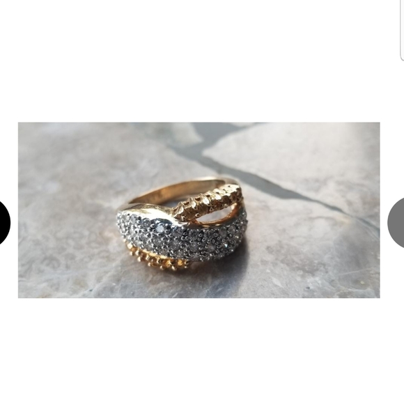 14k diamond citrine gold bypass ring - Picture 11 of 14